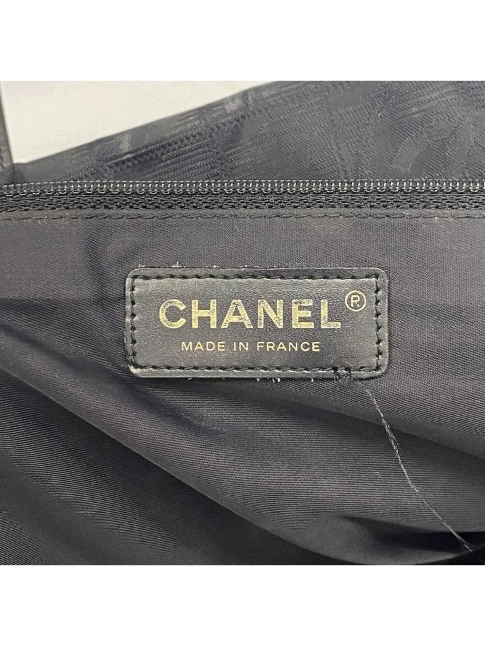 Chanel Tote Bag New Travel Nylon Black Gold